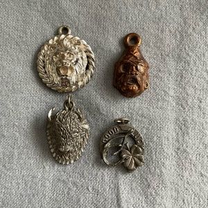 Vintage necklace pendants. All four pieces as a Bundle. Look at photos for size